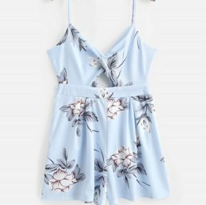 2/$8: Blue Floral Romper